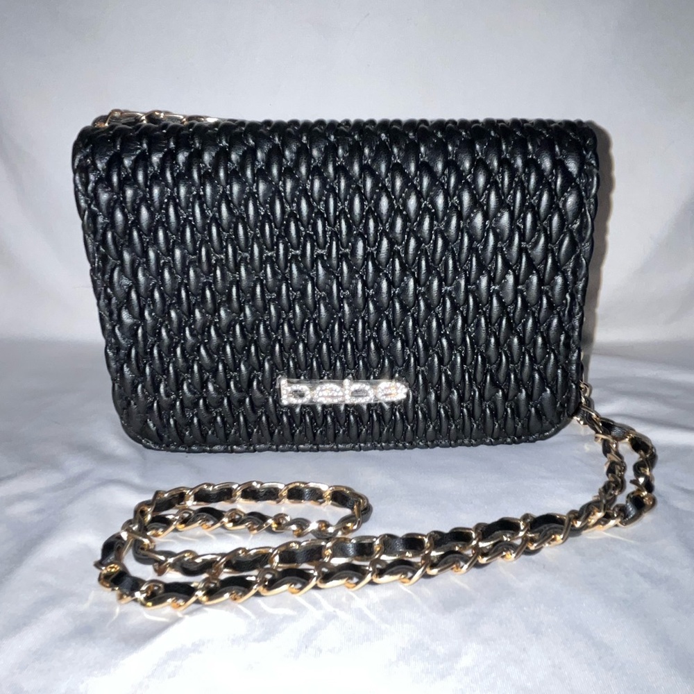 BEBE Black Small Crossbody/Shoulder Chain Purse